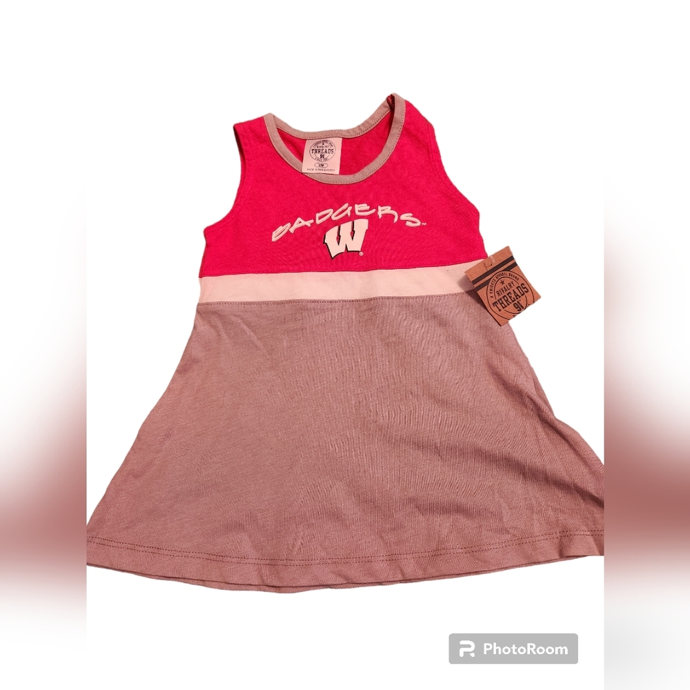 NWT Rivalry Threads Girls Wisconsin Badger Dress Size 12M